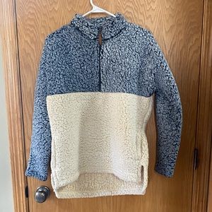 Fuzzy teddy pullover sweater